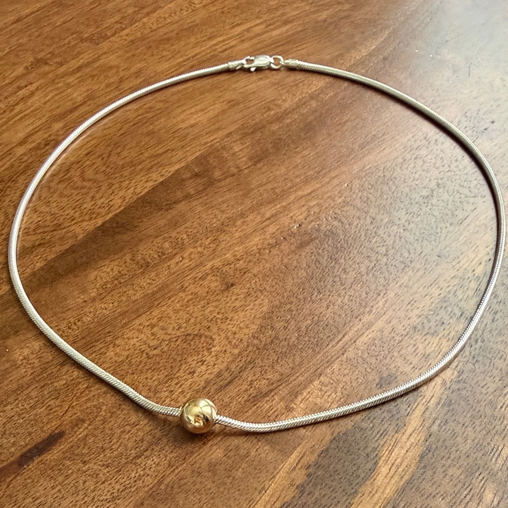 Cape Cod Jewelers 14k Gold and Sterling Silver Necklace